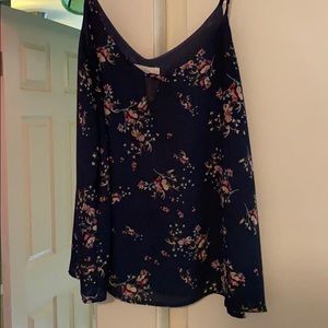 Blue floral top